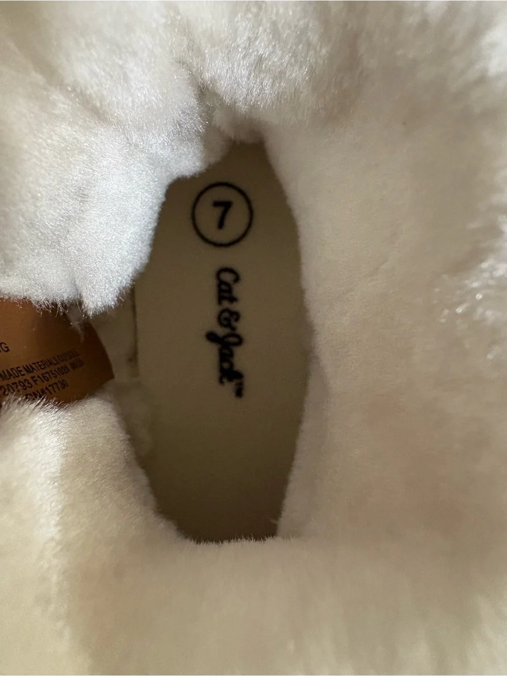Cat and Jack Girls Arlo Zipper Shearling Boots Leopard Brown Infant Toddler Sz 7
